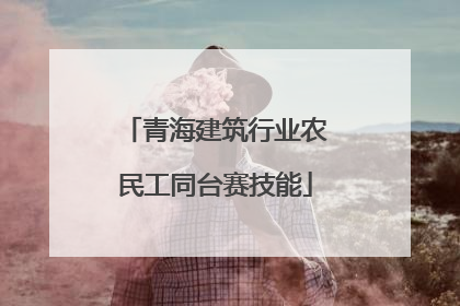 青海建筑行业农民工同台赛技能