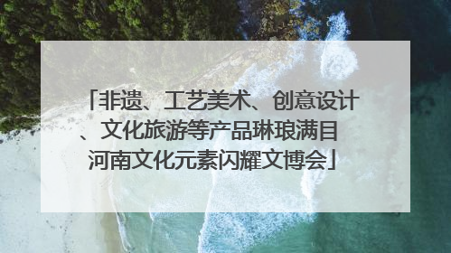 非遗、工艺美术、创意设计、文化旅游等产品琳琅满目 河南文化元素闪耀文博会