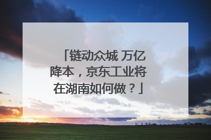 链动众城 万亿降本，京东工业将在湖南如何做？