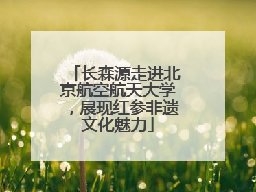 长森源走进北京航空航天大学，展现红参非遗文化魅力
