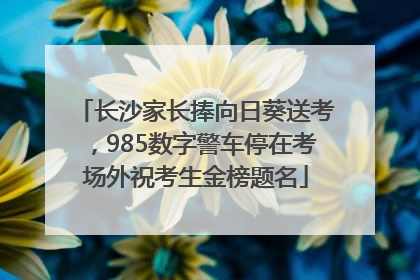 长沙家长捧向日葵送考，985数字警车停在考场外祝考生金榜题名