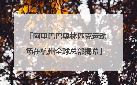 阿里巴巴奥林匹克运动场在杭州全球总部揭幕