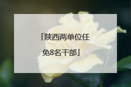 陕西两单位任免8名干部