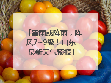 雷雨或阵雨，阵风7~9级！山东最新天气预报