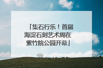 集石行乐！首届海淀石刻艺术周在紫竹院公园开幕