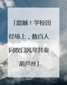 震撼！学校田径场上，数百人同吹口风琴共奏葫芦丝