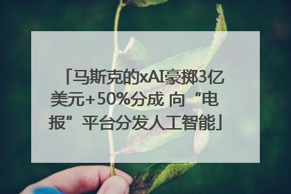 马斯克的xAI豪掷3亿美元+50%分成 向“电报”平台分发人工智能