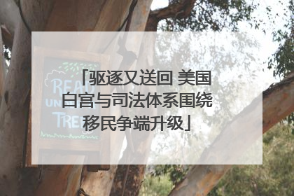 驱逐又送回 美国白宫与司法体系围绕移民争端升级