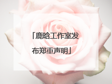 鹿晗工作室发布郑重声明