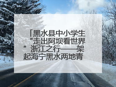 黑水县中小学生“走出阿坝看世界”浙江之行——架起海宁黑水两地青少年交往交流交融新桥梁
