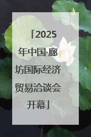 2025年中国·廊坊国际经济贸易洽谈会开幕