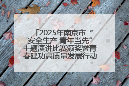 2025年南京市“安全生产 青年当先”主题演讲比赛颁奖暨青春建功高质量发展行动出征仪式举行