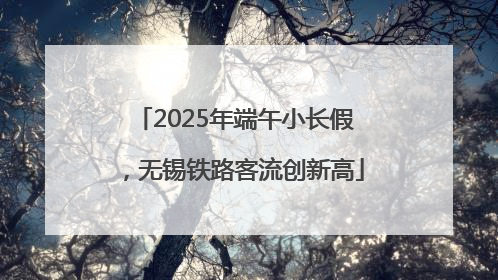 2025年端午小长假，无锡铁路客流创新高