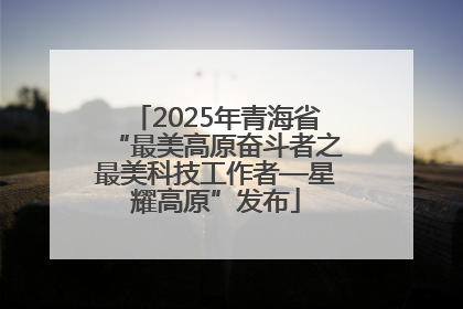 2025年青海省“最美高原奋斗者之最美科技工作者—星耀高原”发布