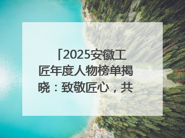 2025安徽工匠年度人物榜单揭晓：致敬匠心，共谱创新华章