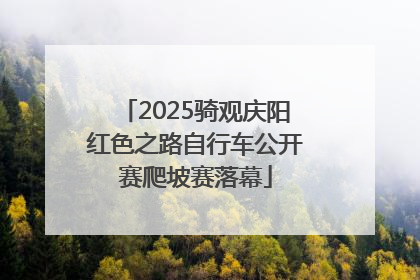 2025骑观庆阳红色之路自行车公开赛爬坡赛落幕