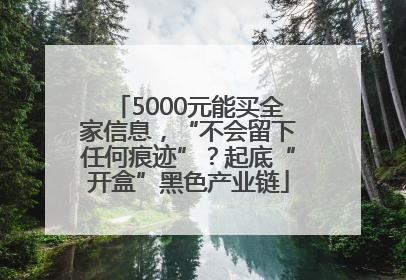 5000元能买全家信息，“不会留下任何痕迹”？起底“开盒”黑色产业链