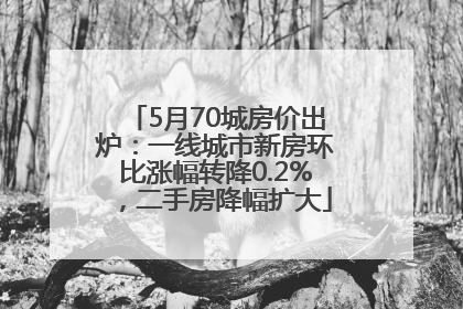 5月70城房价出炉：一线城市新房环比涨幅转降0.2%，二手房降幅扩大