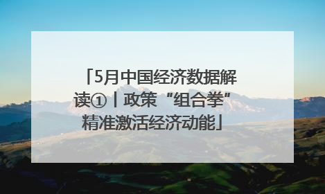 5月中国经济数据解读①丨政策“组合拳”精准激活经济动能