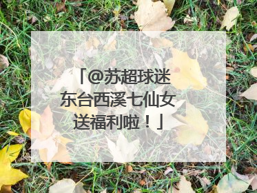 @苏超球迷 东台西溪七仙女送福利啦！